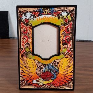 SUPER‎ RARE Harley Davidson Graffiti Dragon Banner Logo Picture Frame